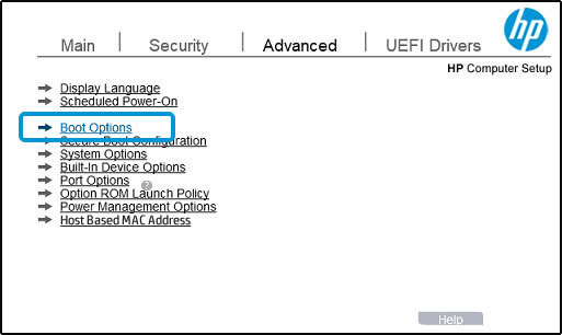 Selecting Boot Options