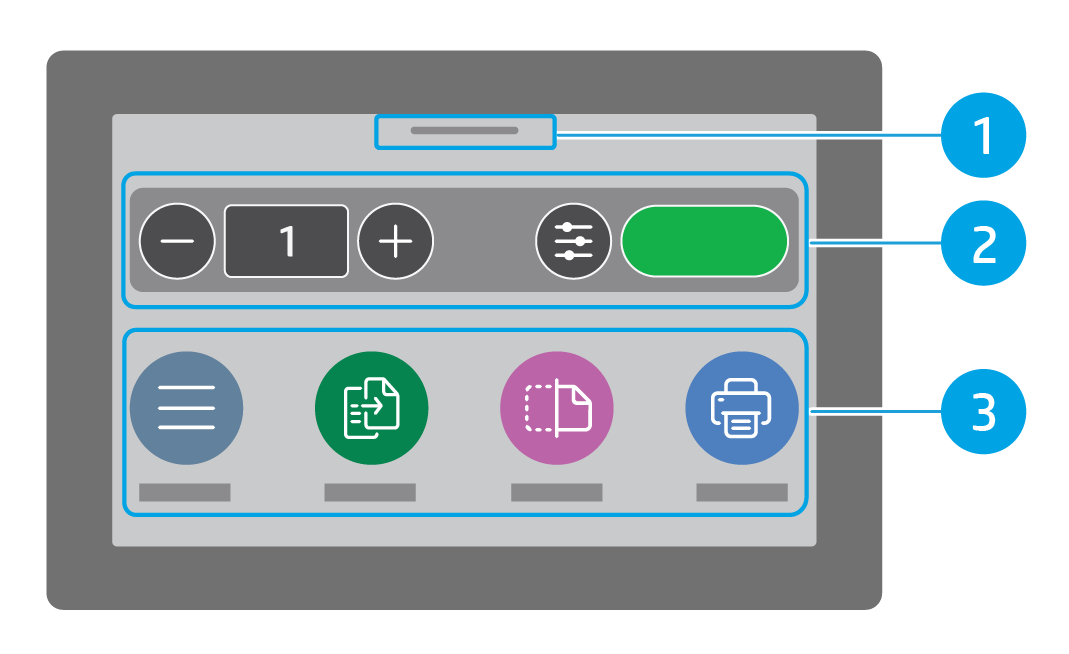HP Color LaserJet Pro MFP 3300 プリンター コントロールパネルの機能 HP® サポート