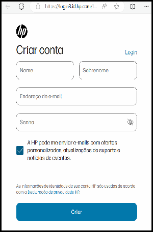 Crie e gerencie uma conta HP ou HP Smart | Suporte HP®