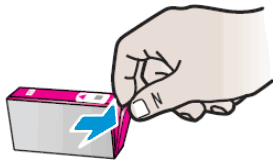 Bending out the tab on the cartridge