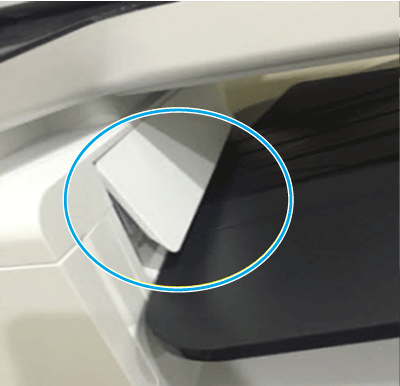 Checking the output flap for obstructions