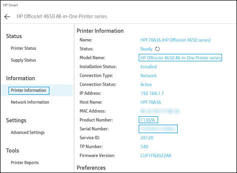 Find product and serial numbers for HP PCs, printers, and
