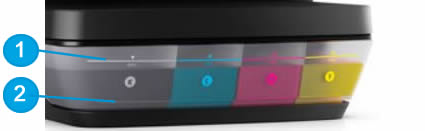 Ink tank fill lines