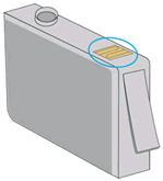 Clean cartridge contacts