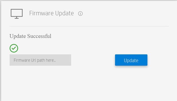 Update Successful on the Firmware Update screen