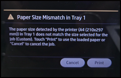 HP OfficeJet Pro 9720, 9730 Printers - ‘Paper Size Mismatch’ error ...