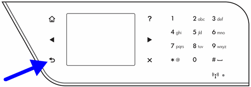 Touching bottom left side of printer control panel