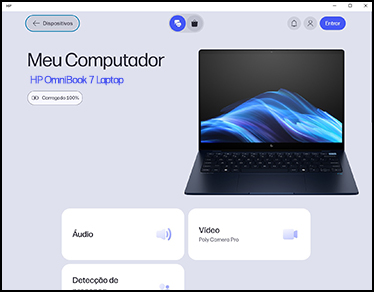 Computadores HP – Usar o Poly Camera Pro | Suporte HP®
