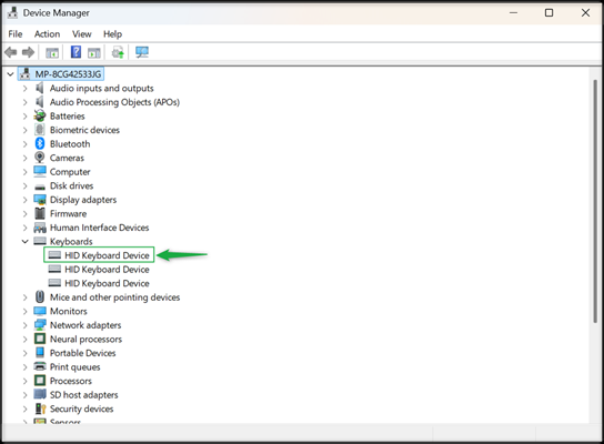 Image of correct device in Device Manager