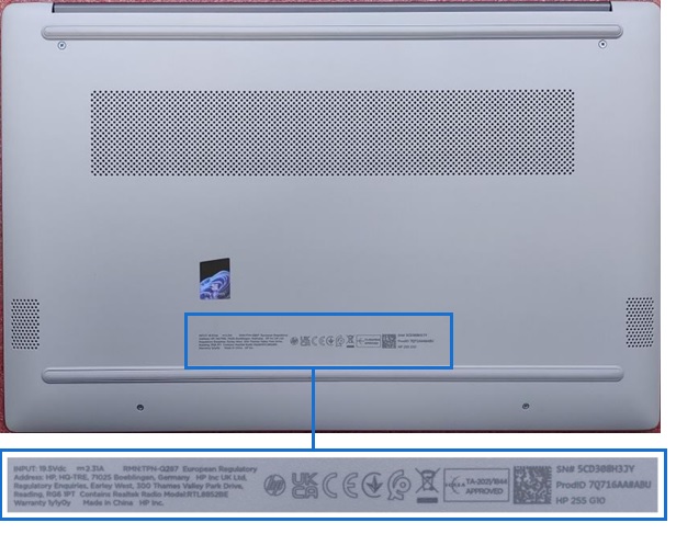 Find product and serial numbers for HP PCs, printers, and accessories ...