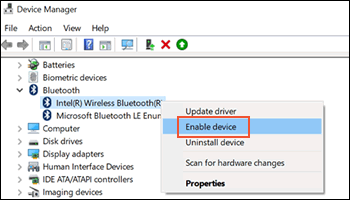 Clicking enable device for the Bluetooth card