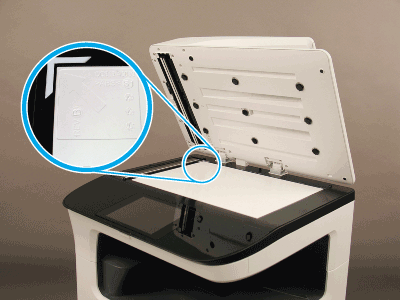 Place the reflector on the scanner glass