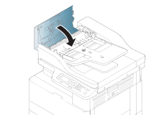 The document feeder cover is closing