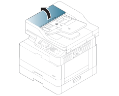 The document feeder cover is open