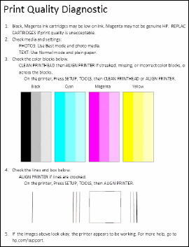 Print quality report