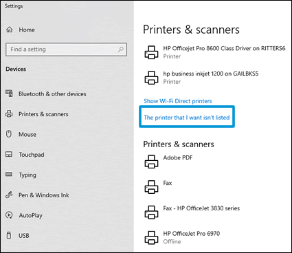 Hp Printer Setup Windows Built In Driver Hp Customer Support