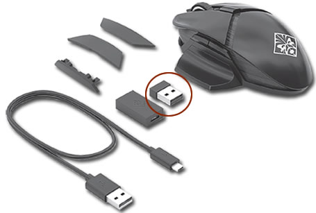 Puerto usb outlet para mouse inalambrico