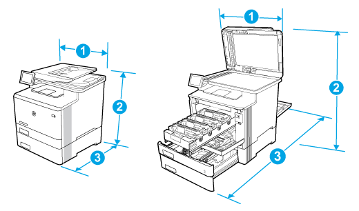 HP Color LaserJet Managed MFP E47528 - プリンタの仕様 | HP® サポート