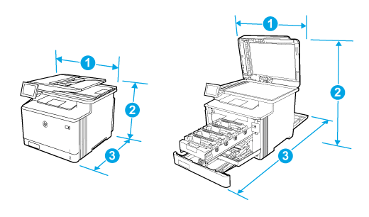 HP Color LaserJet gerenciada MFP E47528 - Especificações da