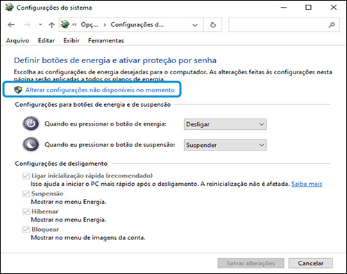 PCs HP - Gerenciar opções de energia (Windows 10) | Suporte ao cliente HP®