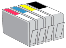 Example of HP 904 ink cartridges