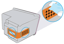 Cleaning the ink cartridge contacts