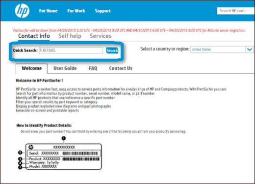 HP Consumer Notebook PCs - Ordering HP certified replacement parts