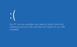 Example of a blue screen error in Windows