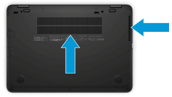 Identificar los ductos de ventilación de un equipo portátil HP