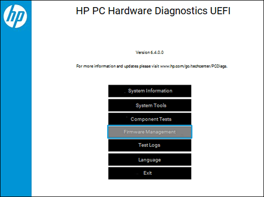 Clicking Firmware Management