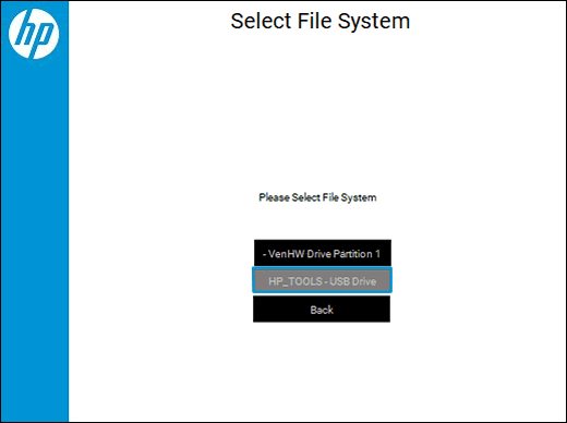 Clicking HP_TOOLS - USB Drive