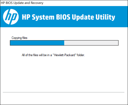 Copying BIOS files to the USB flash drive