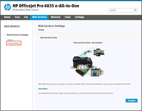 HP printers Cannot connect to Web Services HP