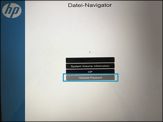 Klicken auf „Hewlett-Packard“