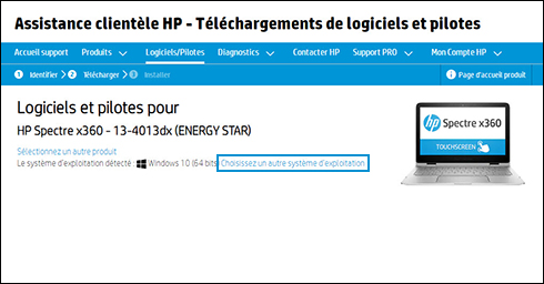 Modification du système d'exploitation de votre ordinateur