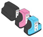 Example of an HP 02 ink cartridge