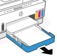 Pulling out the input tray