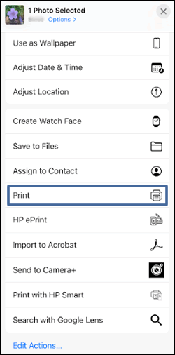 How can i print deals from my iphone