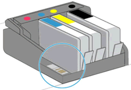 Electrical contact in the carriage