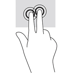 Identifying the two-finger tap gesture