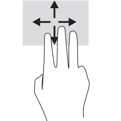 Identifying the three-finger swipe gesture