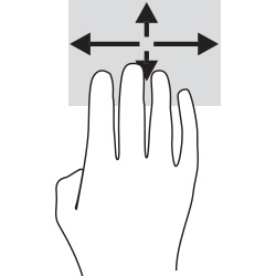 Identifying the four-finger swipe gesture