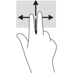 Identifying the two-finger slide gesture