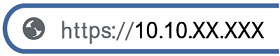 Example of an IP address in the browser address bar