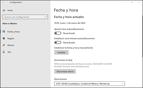 Como cambiar la hora a discount 12 horas en windows 10