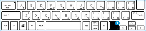 Japanese-English keyboard layout the fingerprint reader