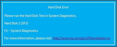 Identifying the hard disk 3F0 error