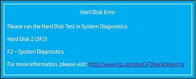 HP PC - ข้อผิดพลาดไม่พบอุปกรณ์บู๊ตฮาร์ดดิสก์ 3F0 | บริการสนับสนุน HP®