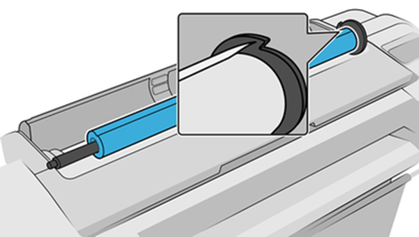Load A Roll Onto The Spindle Hp Support