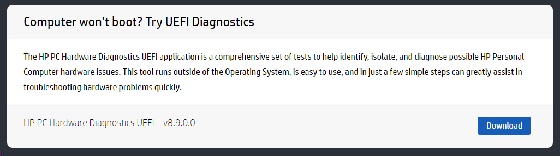 HP PC Hardware Diagnostics UEFI download